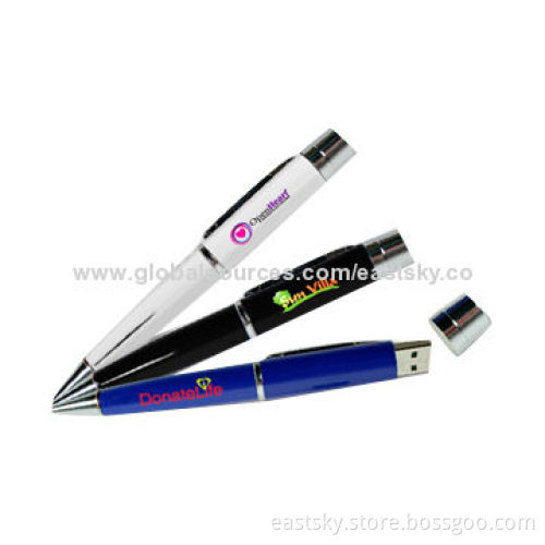 Custom Pen Shape USB Drive, Warranty Free for 2 Years, Environment-friendly, CE and FCC